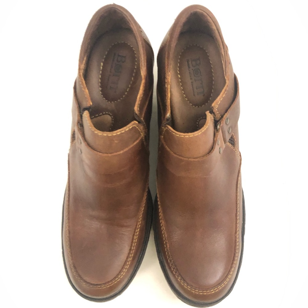 BORN l Sz 9.5 l Brown British Tan Leather Shoeties - Picture 7 of 14